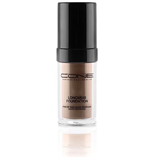 Longwear Base de maquillaje resistente al agua, absorbe el sebo, fórmula altamente pigmentada, color perfecto para cualquier tono de piel, 30 ml (marrón rústico)