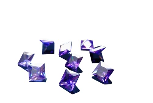 Améthyste zircon cubique carré pour bijoux faits main au style élégant