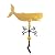 Montague Metal Products 32-Inch Deluxe Weathervane with Gold Whale Ornament