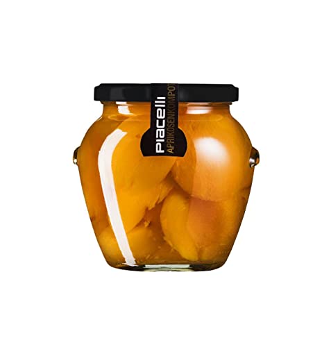 Piacelli Albaricoque Mitades En Almibar En Tarro De Cristal 570Gr (300Gr Neto) Pack De 4 Unidades