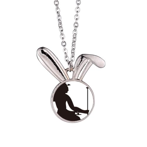 Collier lapin pharaon égyptien pendentif animal totem mythologique pour homme femme