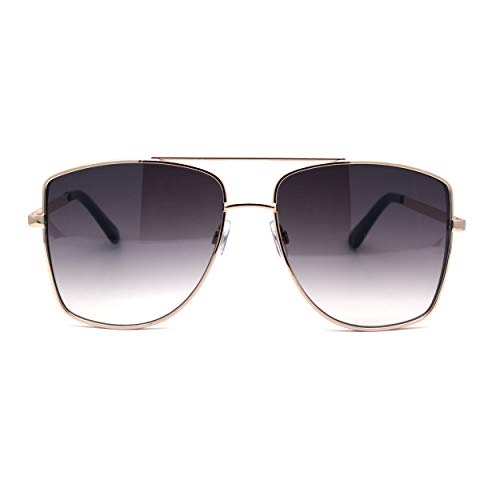 SA106 Mens Extra Oversized Squared Metal Rim Pilots Sunglasses