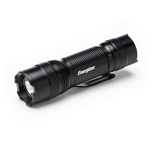 Energizer LED Tactical Flashlight, Bright Heavy Duty Flashlight for Emergencies and Camping Gear, Water Resistant EDC Flashlight, Pack of 1, Black