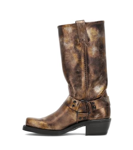 Frye Harness 12R Boots for Women - 11 ½” Italian Leather, Durable Rubber Outsole with Genuine Stitch Welt Construction, and Nickel & Brass Hardware3
