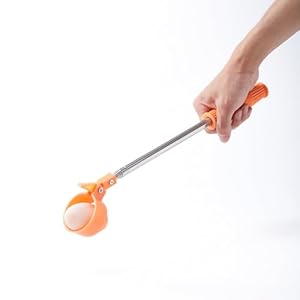 Egg Grabber for Chicken Eggs – Long Handle Stainless Steel Egg Picker with Rubber Grip, Extendable Egg Lifter Tool for Coop, Nest Box, and Poultry Farm Collection