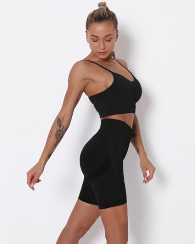 Image of Women's Gym Shorts Booty Scrunch High Wasit Seamless Sports Shorts Workout Push Up Shorts Cycling Fitness Running Shorts