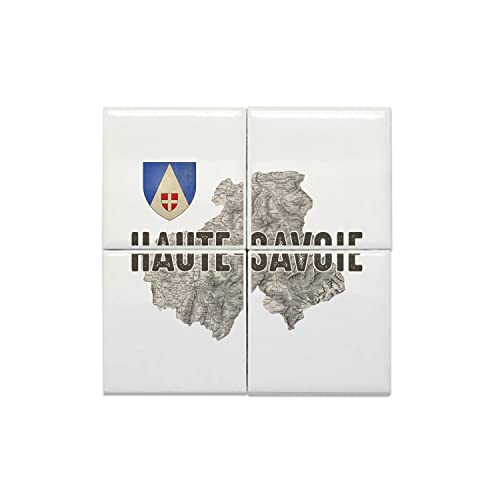 Carreaux céramique Haute Savoie 74 décor de carte ancienne des Alpes