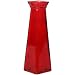 Short Glass Bud Vase, 7.75" tall (Red)
