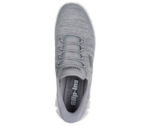 Skechers Men's Glide-Step Zefyr Hands Free Slip-in Sneaker, Gray, 9.5