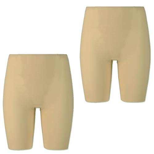 Kit com 02 Shorts Modeladores Cintura Alta Levanta Bumbum e Quadril Cores – Bege GG