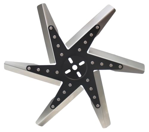 Derale 19118 18 Inch High Performance Stainless Steel Flex Fan Standard Rotation,Black cover