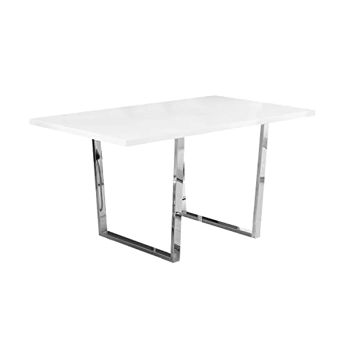 Monarch Specialties Dining Table, 59"L X 35.5"D X 30.25"H, White #TOP4