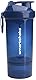Smartshake O2GO ONE Protein Shaker Flasche 800 ml | 27 oz – Shaker mit Pulverfach – Auslaufsicherer Schraubdeckel – BPA frei – Unisex Gym Shaker – Blue Navy
