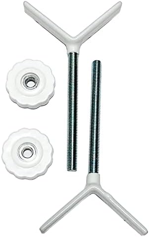 2Pcs Baby Gate Extra Long Y Spindle Rod for Stair Banister Adapter, M8 (8mm) Replacement Bolt Part for Baby & Pet Pressure Mounted Safety Gates, Baby Tension Gate Extender (White)
