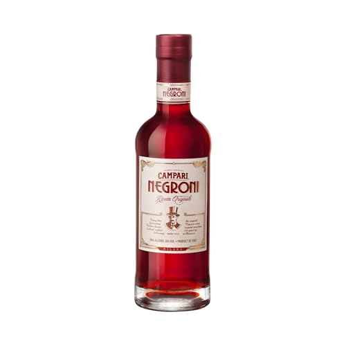Campari Negroni - 50 cl, Drink Premiscelato a Base di Campari, Vermouth Rosso e Gin, 26% Vol