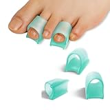 CEYOME Hammer Toe Straightener Corrector for Women & Men - Gel Toe Splints - 6pcs(Green) Hammer Toe Straightener - Realign Bent, Curled, Crooked, Claw, Hammer Toes - 3 Different Sizes (S/M/L)
