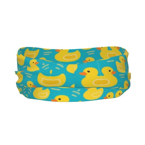 Boys Girls Yellow Rubber Duck Art Sports Sweatband Multi Style Beauty Skinny Hair Band Headdress for Yoga Travel Spa3