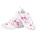 Dolyues Kids Tennis Shoes Butterfly Print Breathable Running Shoes Walking Shoes Fashion Sneakers for Girls Size 5 Pink Tie Dye Dance Shoes School Cross Trainers Footwear