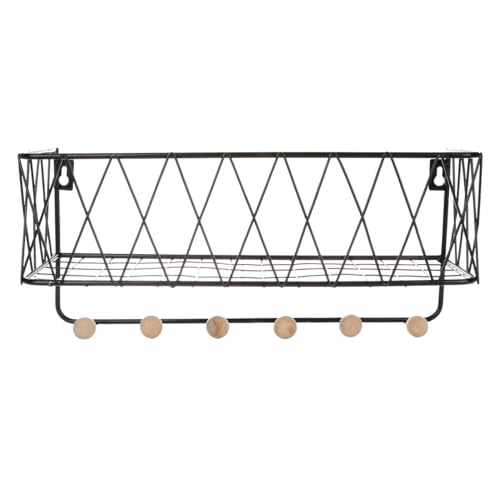 Alipis 1pezzi Mensola Portaoggetti Sospeso da Parete Supporto Organizer per Oggetti Vari Scaffale di Finitura in Ferro per Cucina Camera Bagno Ufficio