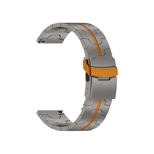 [LOKLNEYK] 22mm�`�^�������x���g�ɓK������Huawei Watch 4/4 Pro GT4/3 Pro 46mm/Amazfit Balance GTR 4/3/2 47mm(Titanium orange,For Amazfit GTR 4