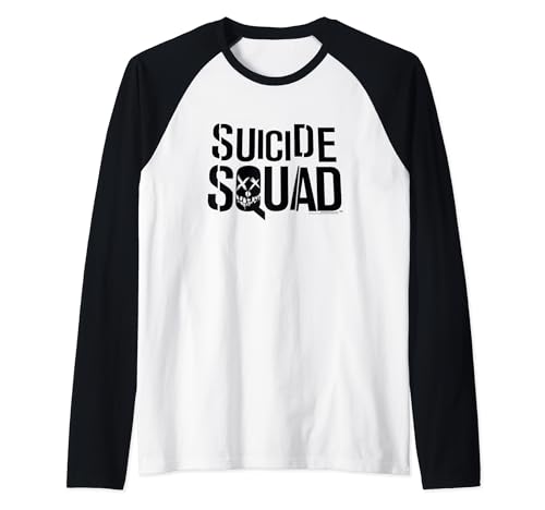 Image of DC Comics Suicide Squad Logo Raglan Baseball Tee