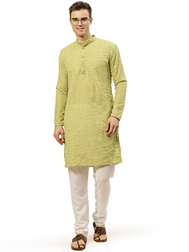 Image of Jompers Men's Embroidered Straight Kurta Pyjama Set.