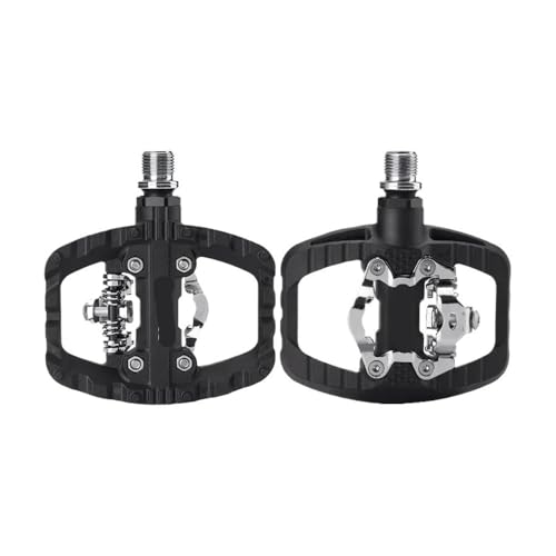Pédales de vélo 2 en 1 plates verrouillables antidérapantes VTT nylon