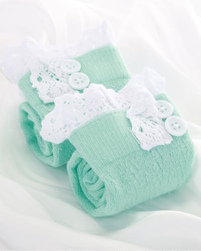 Image of Syhood Long Button Boot Socks with Lace