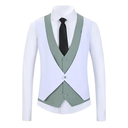 Wangyue Tuxedo for Men Slim Fit 3 Piece Suit Formal Wedding Prom Tuxedo Suits Dinner Party Blazer Vest Pant Set3
