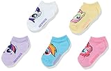 My Little Pony Girls' No Show, Multi, Shoe Size 4-7.5, Sock Size 5-6.5