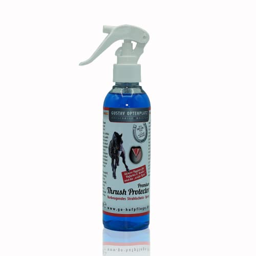 Gustav Optenplatz Thrush Protector, Vorbeugendes Strahlschutzspray für Pferde, pflegt, repariert, die sichere Pflege für Hufsohle, Strahl und die weiße Linie, repariert feine Risse, Anti-Doping Cover
