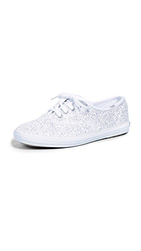 Keds womens Champion Kate Spade Glitter Sneaker, White, 9.5 US