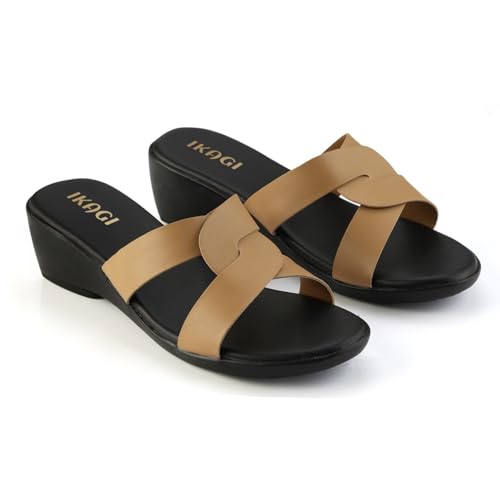 Image of IKAGI Sandal Fashion Wedding Casual Platform Wedges Slip-On Sandals For Womens & Girls