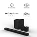 Hisense AX5120G 5.1.2Ch Sound Bar with Wireless Subwoofer, 420W, Dolby Atmos, Bluetooth 5.3, EzPlay, 4K HDMI Pass Through, Roku TV Ready, DTS: X, HDMI/AUX/ARC/Optical/USB, 7 EQ Modes