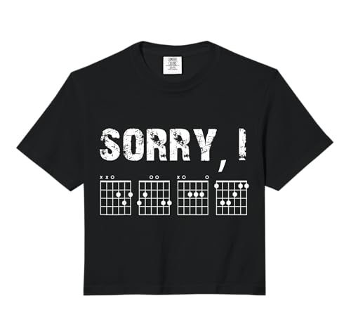 Sorry I-DGAF Funny Hidden Message Guitar Chords for Lover Comfort Colors Crop Top