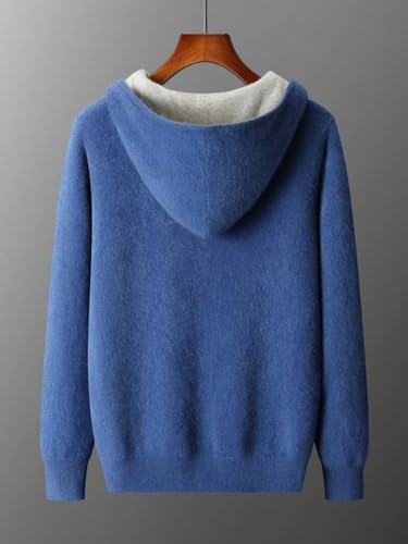 Suéter de lana merino cálido y reversible: abrigo con capucha para hombre 2