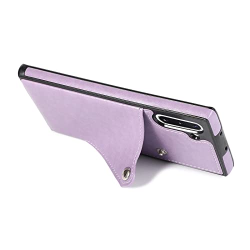 Coque en cuir violet de mode avec fente carte pour Samsung Note 10 Plus - 3