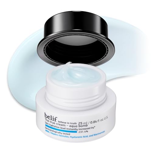 belif Aqua Bomb – Daily Niacinamide Hydrating Moisturizer, Lightweight Plumping Facial Cream with