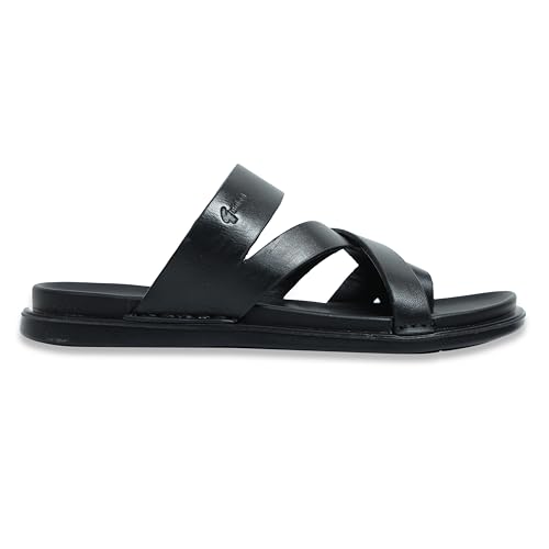Image of Gabicci Martin Leather Formal Slip on Sandal For Men |1207|