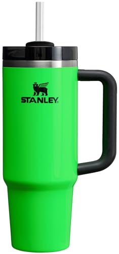 Image of STANLEY Quencher H2.0 Tumbler with Straw 30 oz | Flowstate 3-Position Lid | Cup Holder Compatible for Travel | Insulated Stainless Steel Cup | BPA-Free | Neon Green