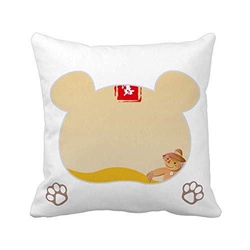 Housse de coussin ours Twenty Four Solar carrée canapé lit