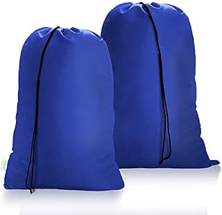 OTraki Large Travel Laundry Bags 2 Pack 24 x 32 inch Drawstring Organizer Bag Foldable Laundry Bag Toys Dirty Clothes Bag Tear Resistant Storage Bag for Hamper Basket Home College Dorm Camp, Grey