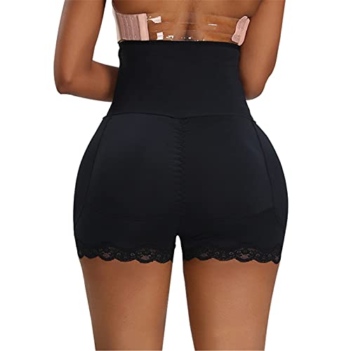 UKKD Culotte Gainante Femmes Pays De Hanche Contrôle De La Culotte Butteuse Haute Taille Tummy Control Amincissant Pantalons sous-Vêtements Faux Cul-Black,XXL Cover