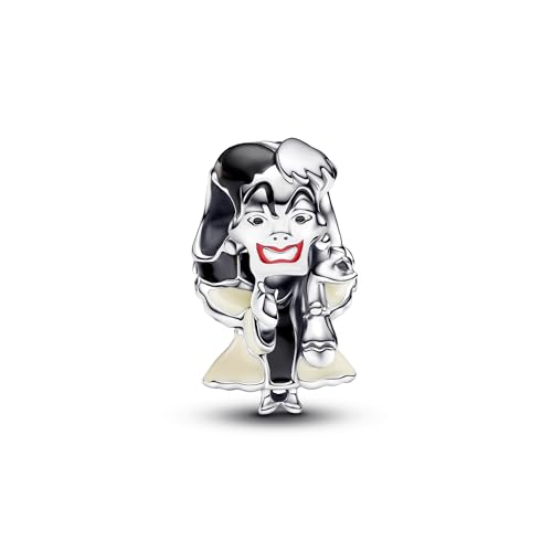 Pandora Moments 793424C01 - Abalorio de Cruella de Vil de plata de ley, compatible con pulseras Moments, talla única, Plata de ley, No es una piedra preciosa