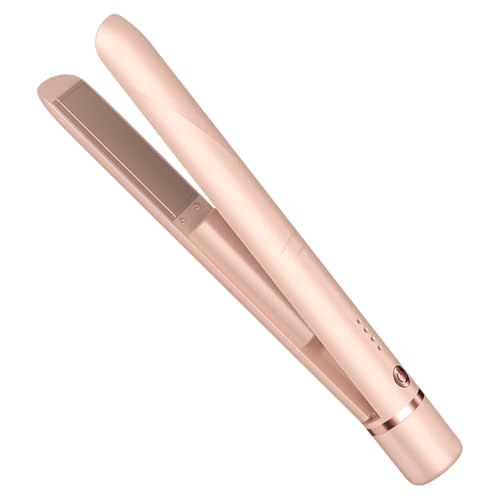 LYPPUL Mini plancha de pelo inalámbrica, plancha de pelo con 3 temperaturas, 2 en 1, plancha de pelo para rizar y alisar, plancha de pelo recargable, plancha de pelo portátil de cerámica, alisador de LYPPUL Mini plancha de pelo inalámbrica, plancha de pelo con 3 temperaturas, 2 en 1, plancha de pelo para rizar y alisar, plancha de pelo recargable, plancha de pelo portátil de cerámica, alisador de