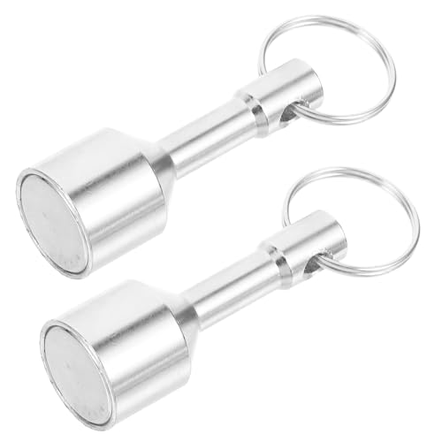 Hohopeti Comprobador de Oro y Plata Llavero Magnético de Hierro y Magnet Compacto en Plata, Pack de 2 Piezas para Joyería y Uso Diario