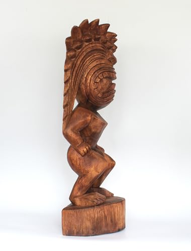 G6-Collection-24-Extra-Large-Handmade-Wooden-Primitive-Tribal-Statue-Sculpture-Tiki-Bar-Totem-Handcrafted-Unique-Gift-Art-Decorative-Home-Decor-Accent-Figurine-Decoration-Hand-Carved-Spiky-Hair G6 Collection 24 Extra Large Handmade Wooden Primitive Tribal Statue Sculpture Tiki Bar Totem Handcrafted Unique Gift Art Decorative Home Decor Accent Figurine Decoration Hand Carved Spiky Hair