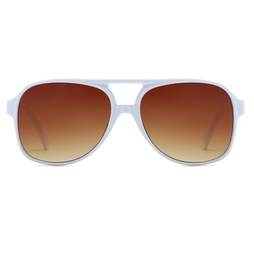 Image of Freckles Mark Vintage Retro 70s Sunglasses for Women Men Classic Large Square Aviator Trendy Glasses
