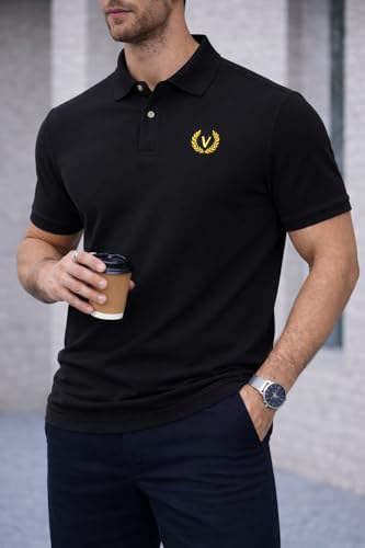 Image of Mack Jonney Men's Cotton Polo T-Shirt|Solid Regular Fit|Half Sleeve Collar T-Shirt for Casual Wear-MJ-32