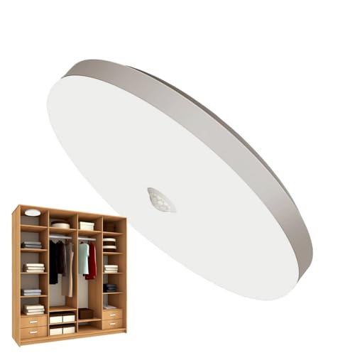 Lámpara De Plafón De Detector De Movimiento, Luces De Detector De Interior - Luces De Interior Luminosas Con Detector De Movimiento | Plafón Con Sensor De Movimiento 15w, Luz De Sensor Para Pero